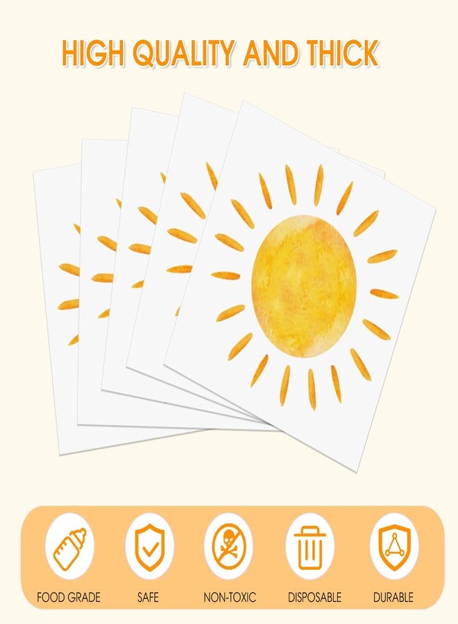 Muplaya 100Pcs Boho Sun Party Napkins,2-Ply 6.5x6.5 Inch Here Comes The Son Disposable Dinner Napkins First Trip Around The Sun for Summer BBQ, Pool Party,Birthday & the son baby shower decor - Image 2