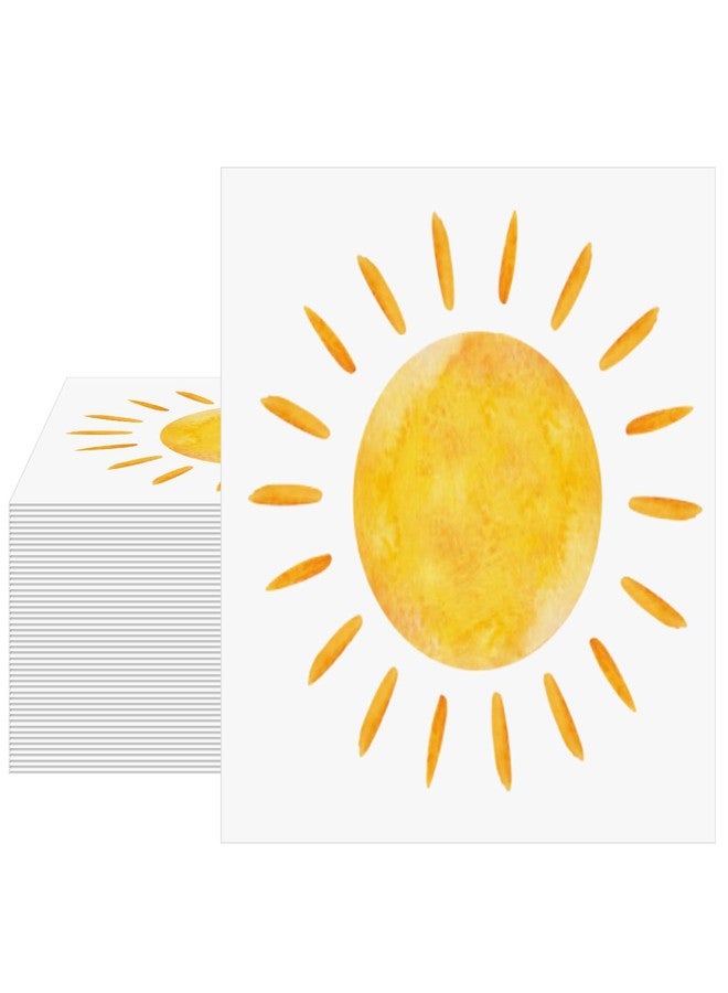 Muplaya 100Pcs Boho Sun Party Napkins,2-Ply 6.5x6.5 Inch Here Comes The Son Disposable Dinner Napkins First Trip Around The Sun for Summer BBQ, Pool Party,Birthday & the son baby shower decor - Image 1