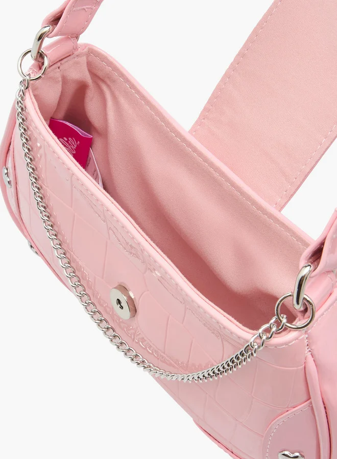 Barbie Girls Applique Shoulder Bag with Chain Strap