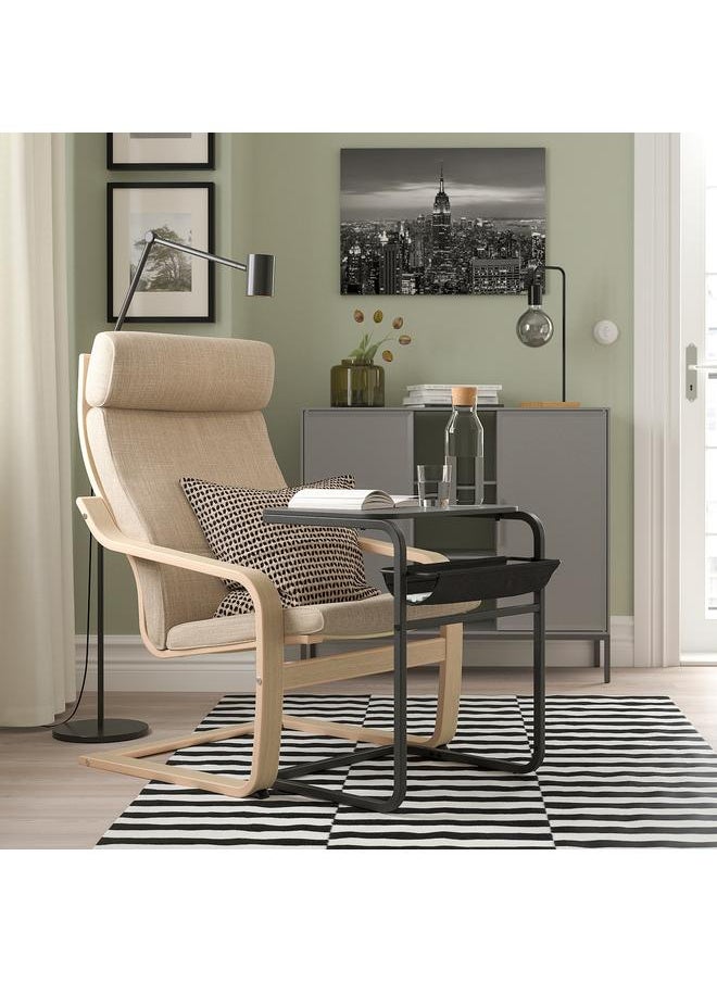 erorex - Side table, anthracite/dark grey, 53x50 cm - Image 1
