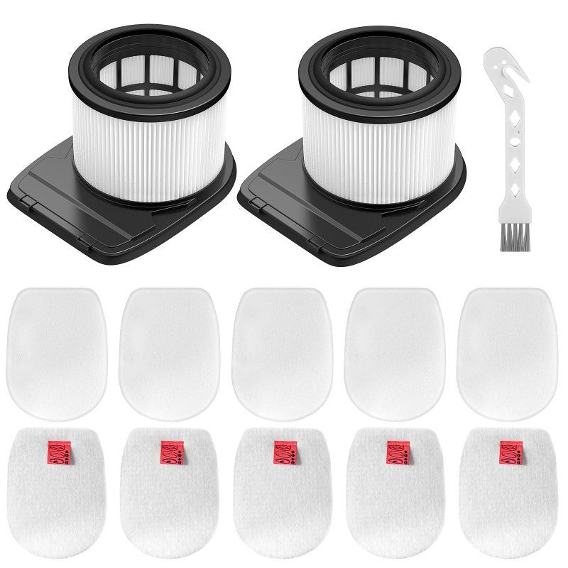isinlive فلتر IZ300UKT لجهاز شفط Shark IZ300 IZ300UK IZ300UKT IZ320 IZ320UK IZ320UKT اللاسلكي مع فلاتر مضادة لتشابك الشعر مع 2 فلتر هيبا و 5 فلاتر مصنوعة من اللباد و 5 فلاتر من الرغوة