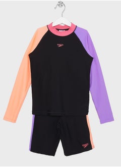 Kids Colourblock Rash Top & Jammer Set