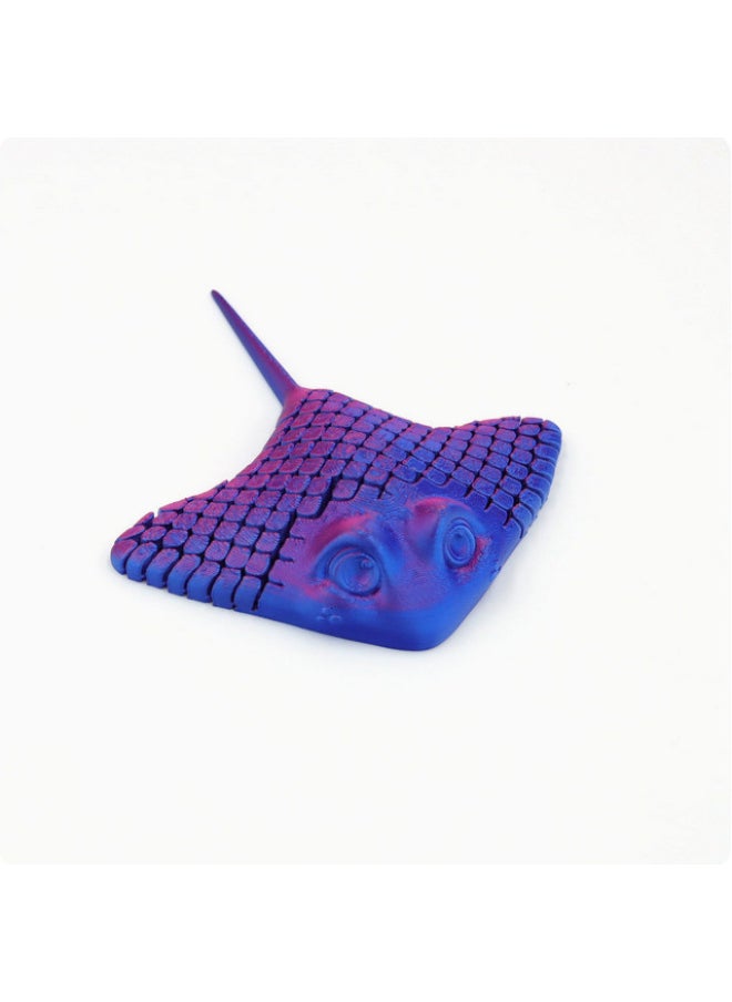 Explosions 3D Printing Ray Cute Marine Animal Manta Ray Devil Fish Decompression Wishing Board Fish--Color:Red And Blue