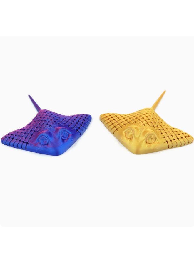 Explosions 3D Printing Ray Cute Marine Animal Manta Ray Devil Fish Decompression Wishing Board Fish--Color:Red And Blue