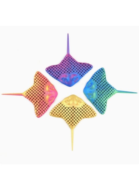 Explosions 3D Printing Ray Cute Marine Animal Manta Ray Devil Fish Decompression Wishing Board Fish--Color:Red And Blue