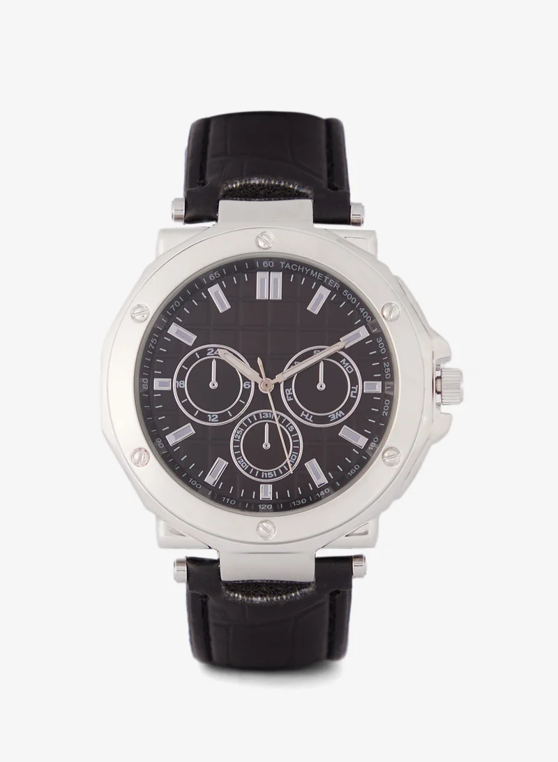 روبرت وود Croc Emboss Strap Analogue Watch