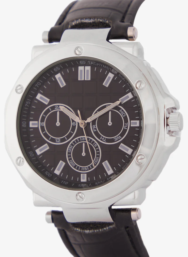 روبرت وود Croc Emboss Strap Analogue Watch