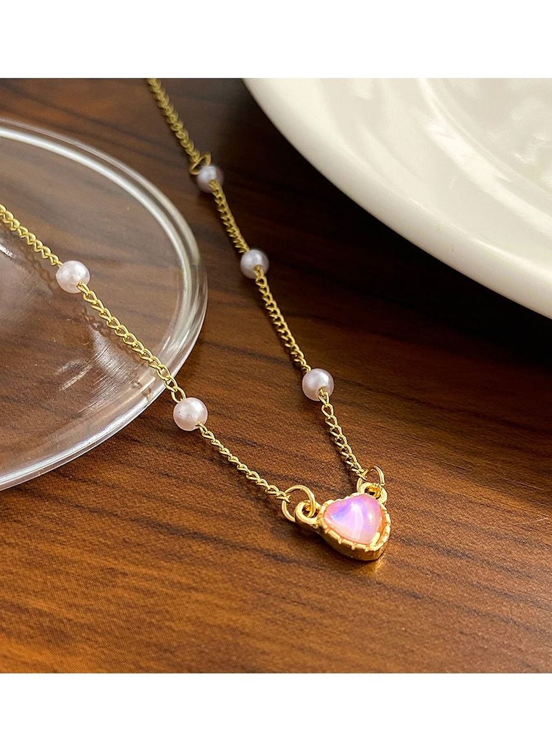 ساتينور قلادة قلب عنصر اللؤلؤ - Image 2