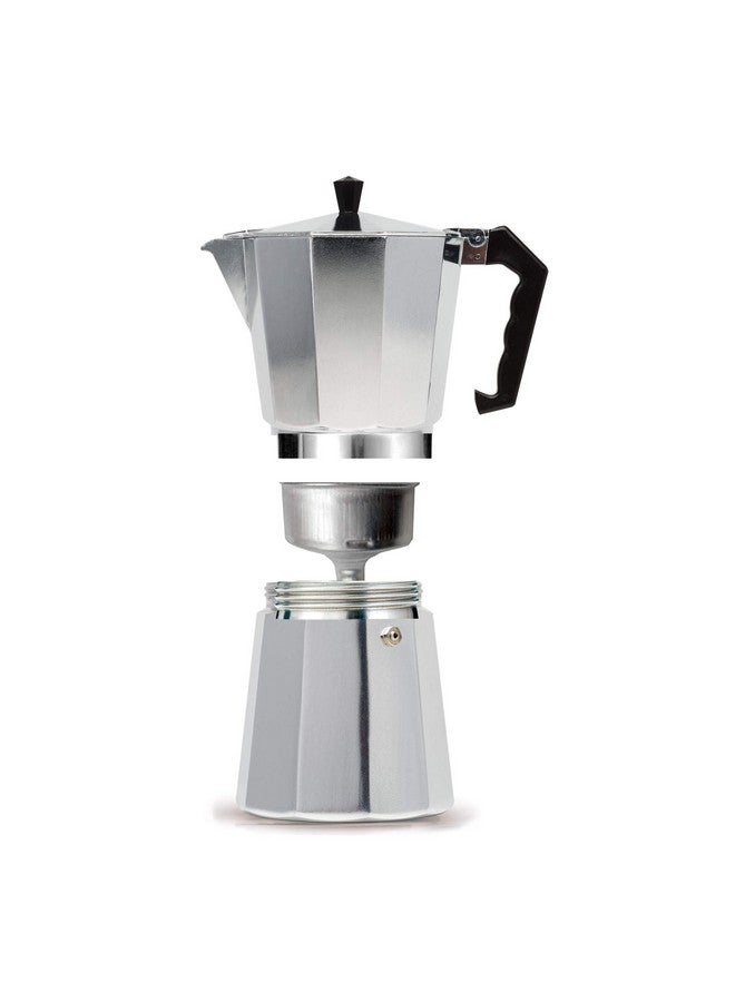Primula Classic Stovetop Espresso and Coffee Maker, Moka Pot for Italian and Cuban Café Brewing, Greca Coffee Maker, Cafeteras, 12 Espresso Cups, Silver - Image 2