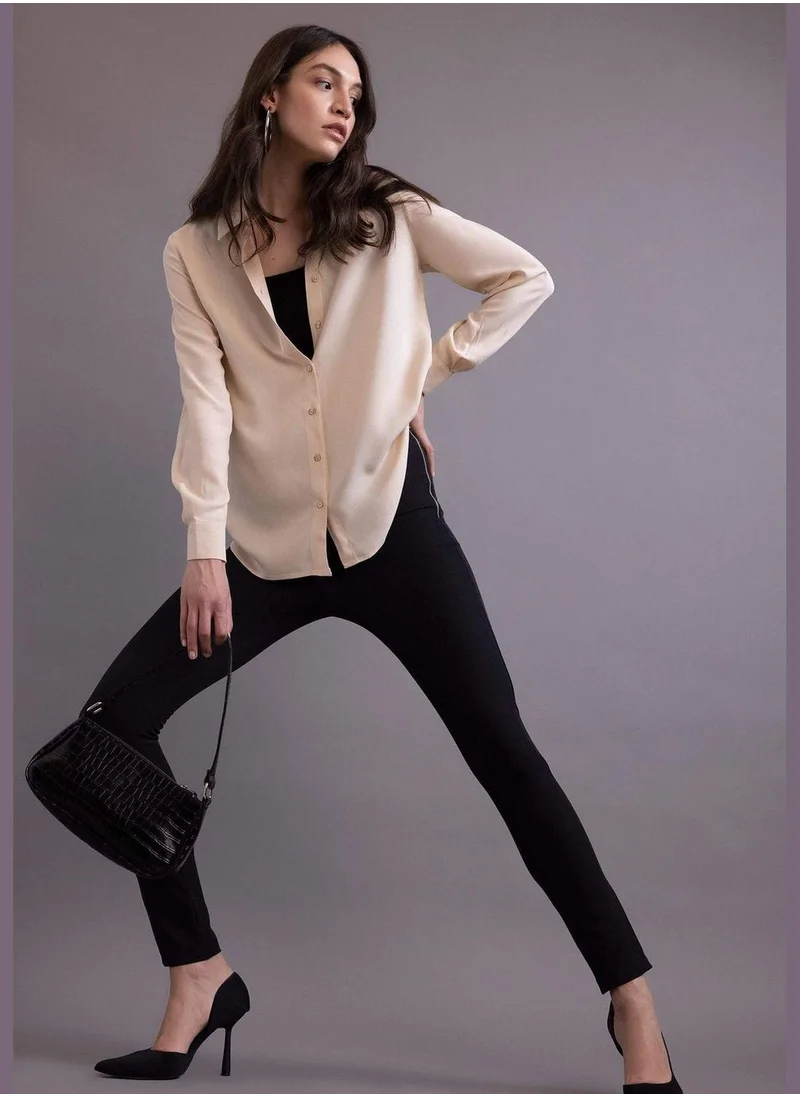 ديفاكتو Woman Woven Long Sleeve Shirt