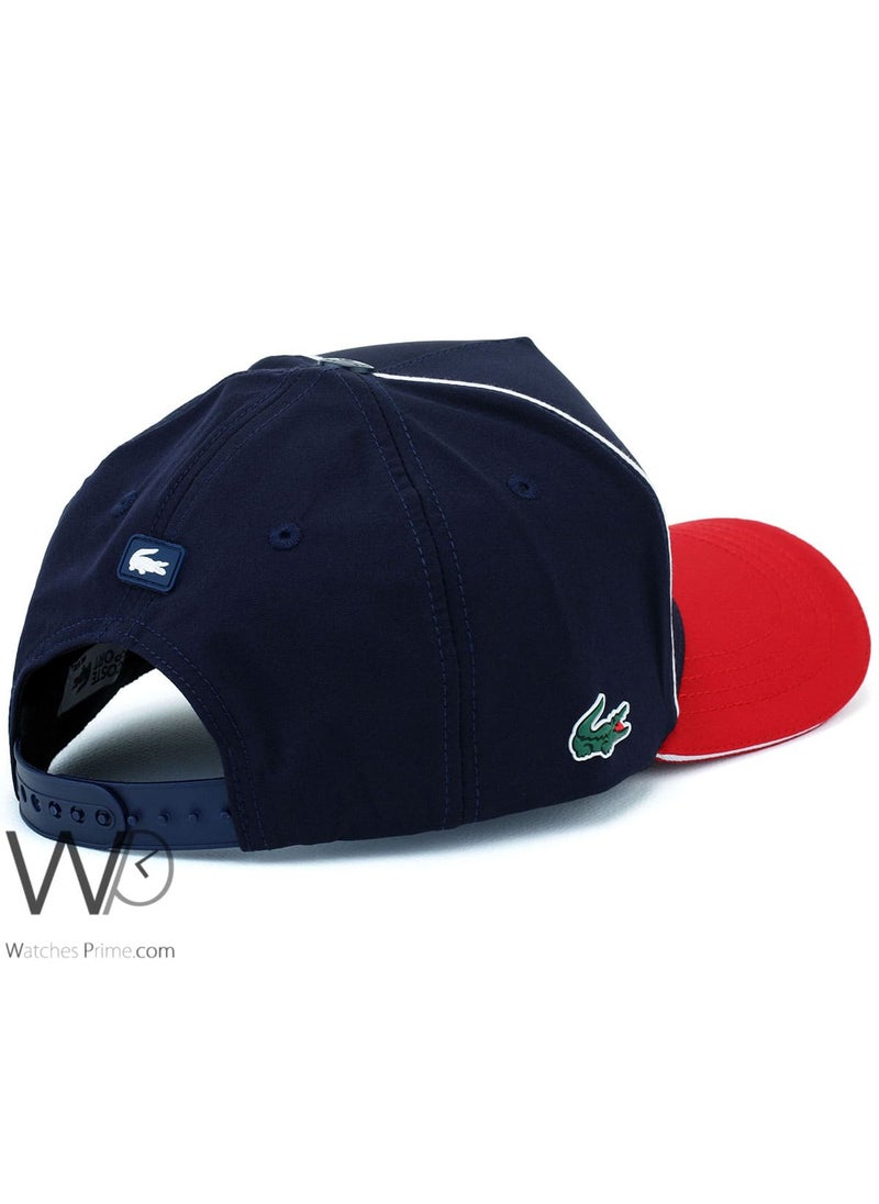 LACOSTE Lacoste Sport Established 1927 Baseball Hat Blue Red Cotton Cap  - Image 2