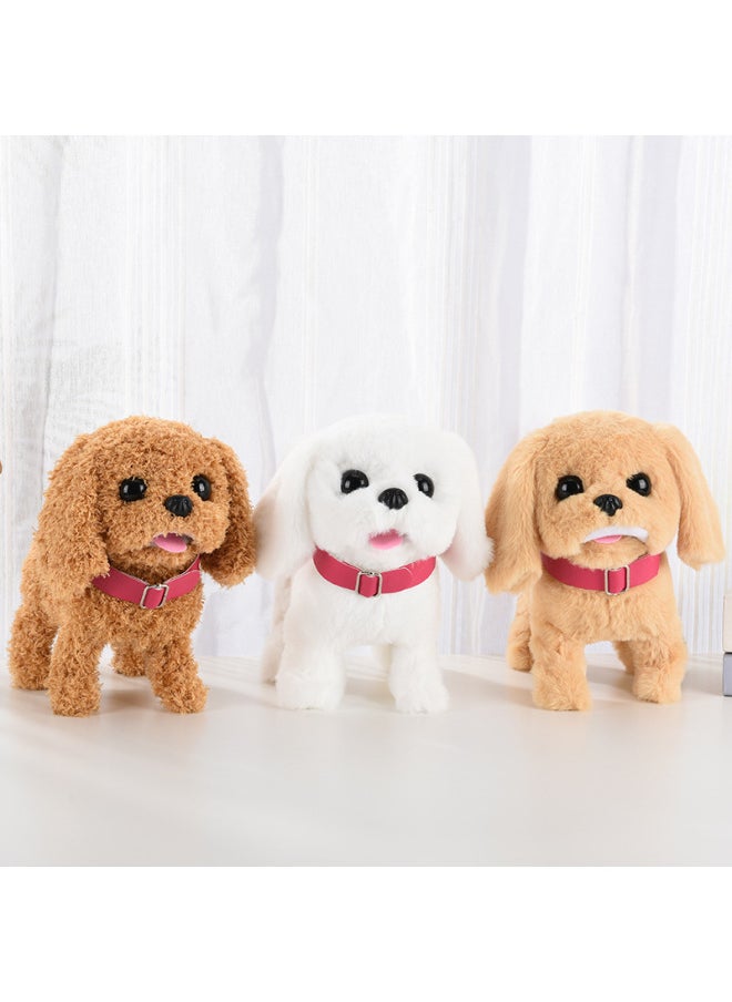 Generic Simulation Stall Toy Sound Electric Dog Plush Big Teddy Puppy Walking Will Nod And Shake Tail Children-Color:Simulation Cry Big Bear  - Image 2