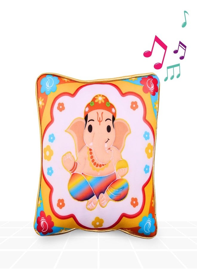 Panda's Box Ganesha Mantra Chanting Plush Pillow | Super Soft Huggable Cushion I Musical Sound Toy for Babies & Kids(Boys & Girls) | Sacred & Soothing Nursery Décor | 25 CM - Image 2