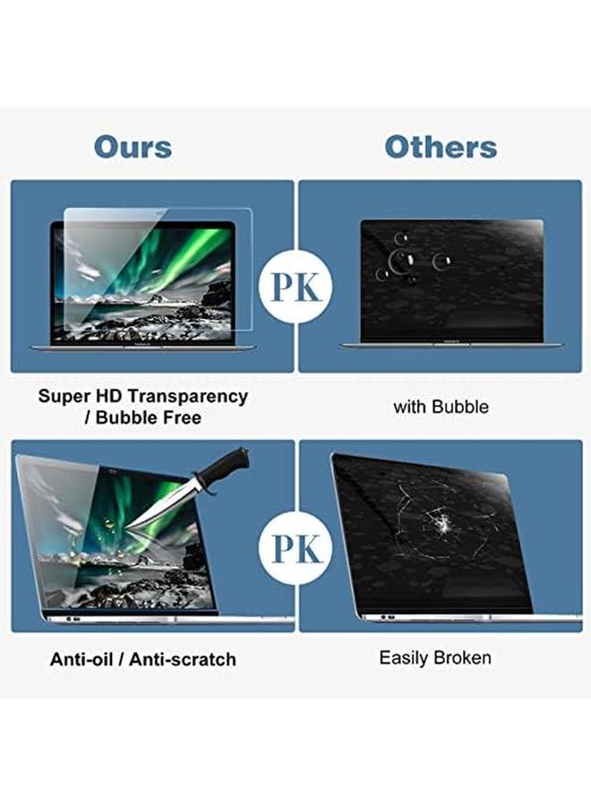 Procases 2 Pack Macbook Air 13 Pro 13 Screen Protector Screen Shield Ultrathin Tempered Glass Protector For Macbook Air 13 2020 2019 2018 Macbook Pro 13 2022 2020 2019 2018 2017 2016 - Image 3