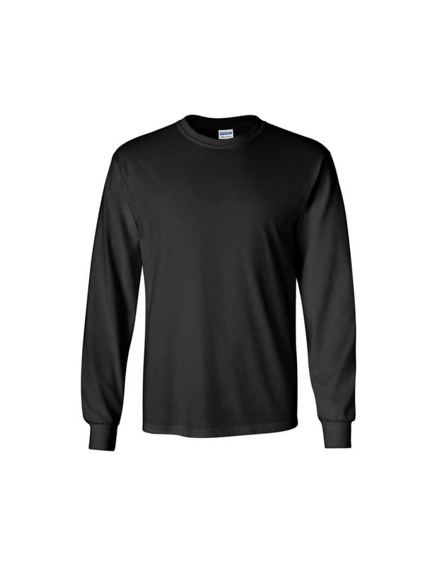 Gildan Long Sleeve Crewneck, (G540). Black - Image 1