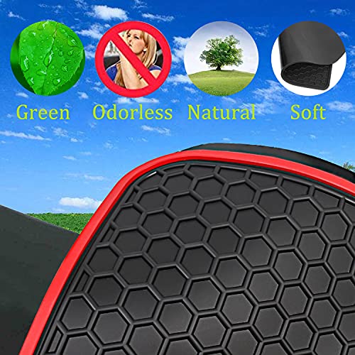 Matericuo Car Floor Mats Custom Fit for Chevy Camaro 2016-2025 Full Black Red Rubber Chevrolet Auto Liner Mats All Weather Protection Odorless - Image 2