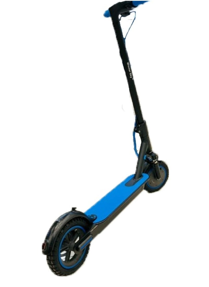 Winner Sky Electric Scooter Speed 35 KM Front Side Suspension Motor 350W with Bluetooth, Off Road Tyre and Light Blue  - Image 2