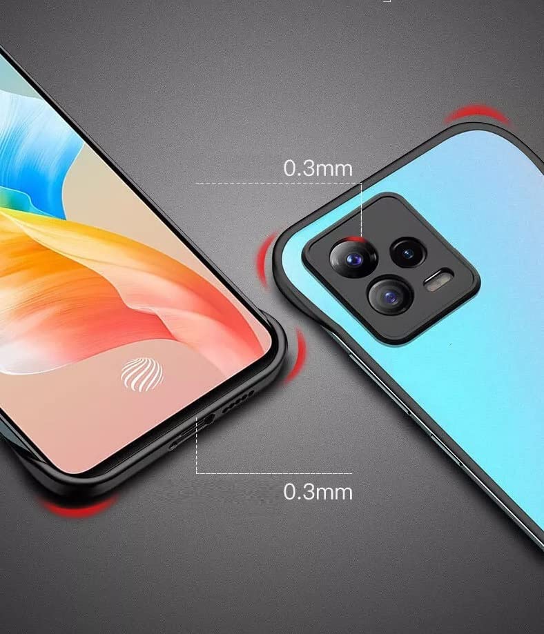 REALCASE Redmi Note 12 Pro 5G Back Cover Case | Stylish Frameless Matte Hard Skin | Soft TPU Shock Proof Bumper Back Cover Case for Redmi Note 12 Pro 5G (Blue) - Image 5