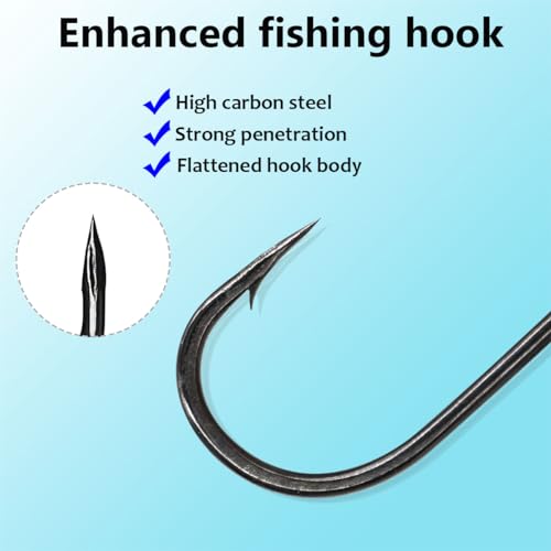 UperUper 50 Pack Ned Rig Jig Hook Kits, Jig Heads for Soft Lures, Standard Fishing Jig Hooks, 3/8oz 1/8oz 1/6oz 1/4oz - Image 4
