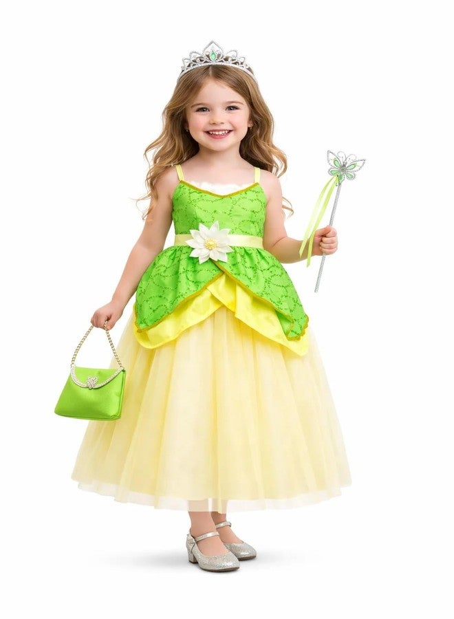 CQDY Princess Tiana Halloween Costumes Dress for Girls Christmas Cosplay Beauty Toddler Kids Gift - Image 1
