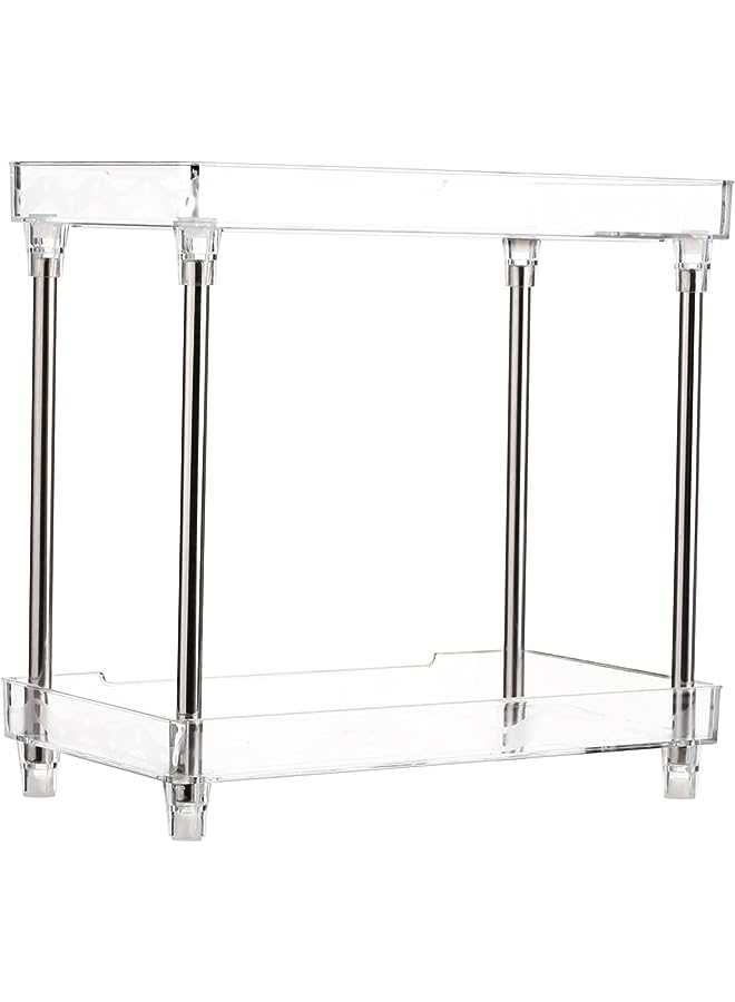 vesus Organizer,Multi-functional 2-Tier Cosmetic Organizer Tray Storage Shelf Caddy Stand for Bathroom Vanity Countertop - Image 1