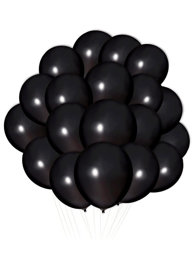 100 Pcs 12 Inch 2.8g BLACK Balloons  Color - Multicolor Balloons for Party Decoration| Birthday | Wedding | Christmas | Party Supplies | - Image 1