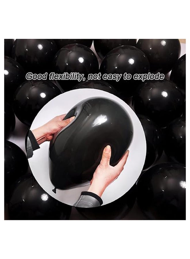 100 Pcs 12 Inch 2.8g BLACK Balloons  Color - Multicolor Balloons for Party Decoration| Birthday | Wedding | Christmas | Party Supplies | - Image 4