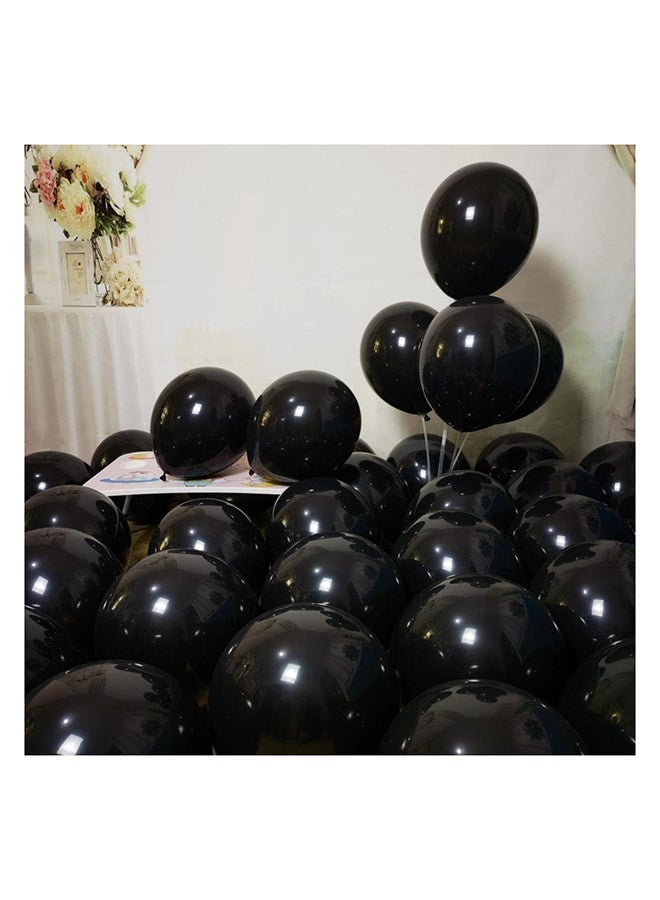 100 Pcs 12 Inch 2.8g BLACK Balloons  Color - Multicolor Balloons for Party Decoration| Birthday | Wedding | Christmas | Party Supplies | - Image 3