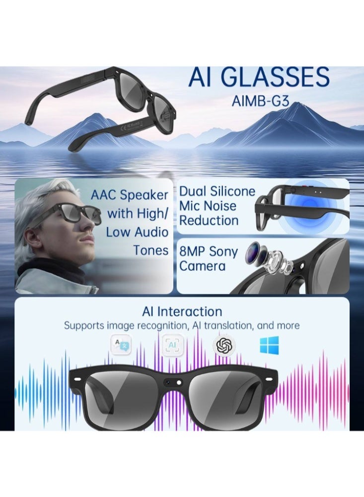 AirMez AI Smart Glasses with 1080P HD Recording, AI Assistant & Bluetooth Connectivity - Image 5