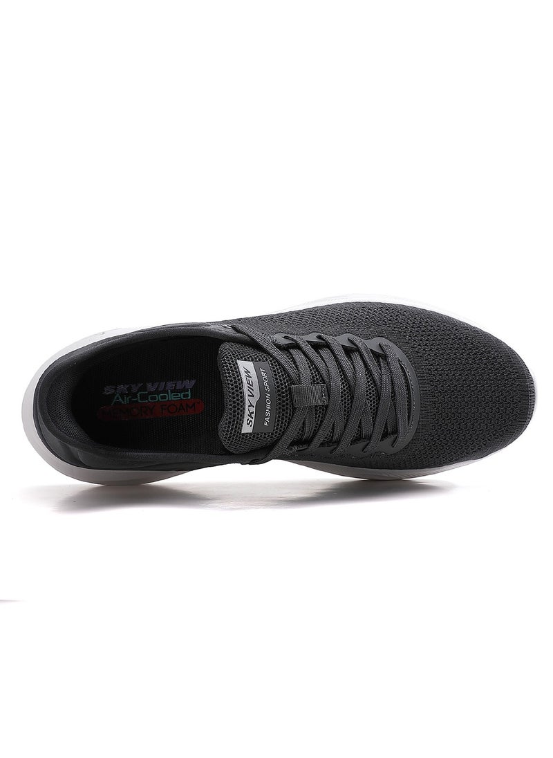 Sky View - Athlesiure Men's Slip-ins Running Shoes Comfortable Lightweight Sports Walking Shoes Lace-Up Tennis Breathable Athletic Gym Workout Cross Training Sneakers Grey - Image 1