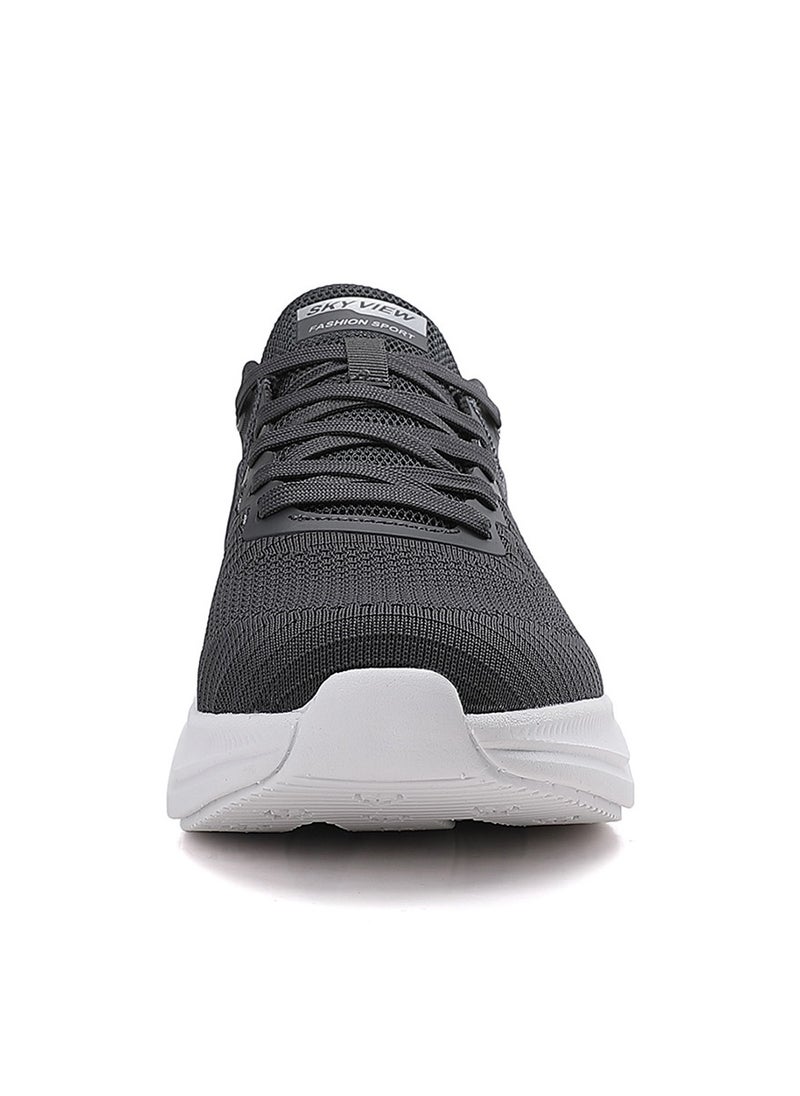 Sky View - Athlesiure Men's Slip-ins Running Shoes Comfortable Lightweight Sports Walking Shoes Lace-Up Tennis Breathable Athletic Gym Workout Cross Training Sneakers Grey - Image 1