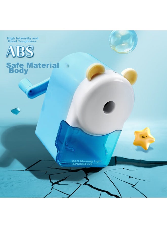ام اند جي M&g Stationery مبراة أقلام كبيرة الفوهة، مبراة أقلام دوارة للطلاب، يمكنها شحذ الأقلام السميكة، 5 إعدادات للسُمك، وردي Aps906u1 - Image 4