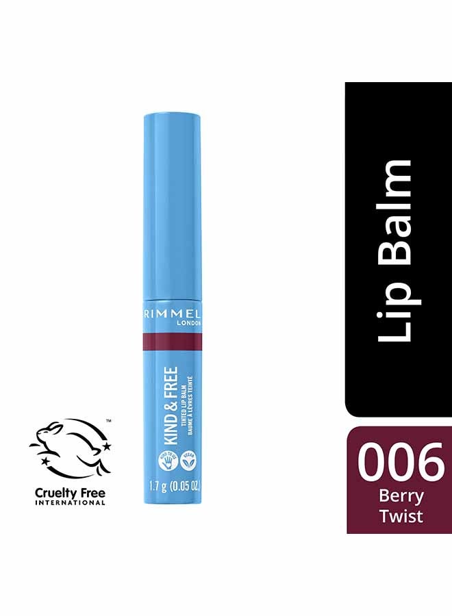 RIMMEL LONDON Kind And Free Lip Balm 006 – Berry Twist (Berry) - Image 2