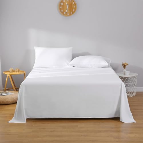 KUDIZE Combo of Disposable Bed Sheet (63 x 84 Inch) with Pillow Cover (21 x 26 Inch) for Hospital, Hotel, Spa and Beauty Parlor Travelling (Pack of 20, White) - Image 1