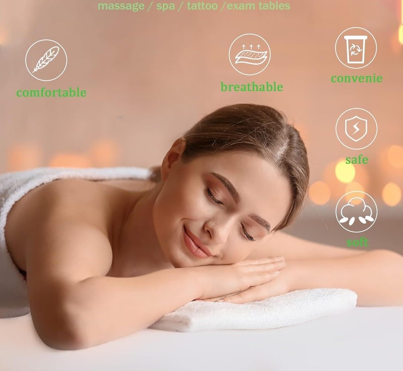 KUDIZE Combo of Disposable Bed Sheet (63 x 84 Inch) with Pillow Cover (21 x 26 Inch) for Hospital, Hotel, Spa and Beauty Parlor Travelling (Pack of 20, White) - Image 5