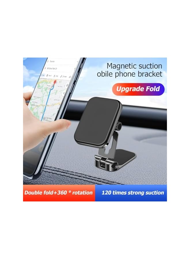 S-TOP Super Strong Magnetic Car Phone Holder - 360° Rotation Foldable Dashboard Mount, Universal Hands-Free Cradle & Stand, Fits All Smartphones, Automobile Dashboard Cell Phone Holder - Image 3