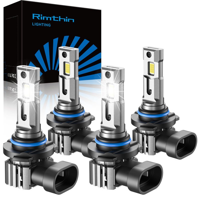 rimthin 9005 9006 Fog Light Cool White with Cooling Fan Plug and Play Pack of 4