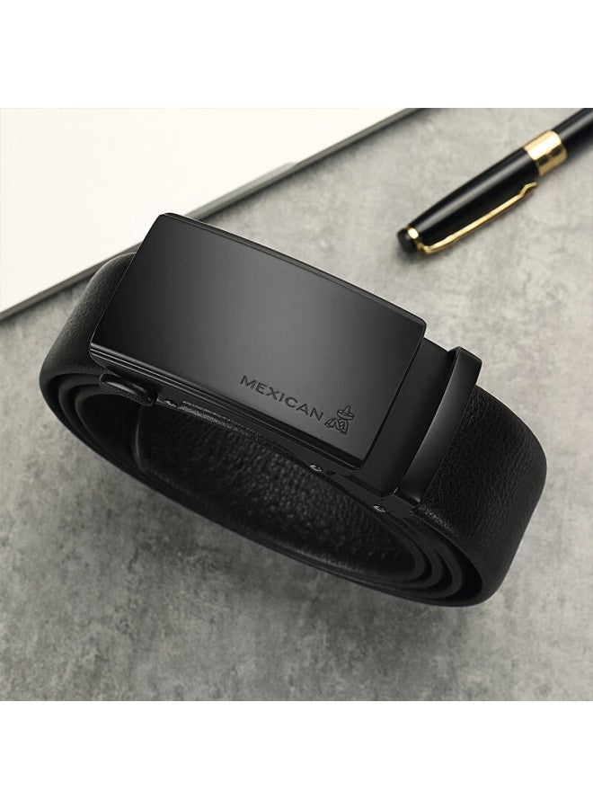 Scarecrow Men's Leather Belt With Automatic Buckle, Genuine Top-grain Cowhide Waist Belt, High-end Gift Box, Qixi Valentine's Day Gift For Boyfriend - Image 2
