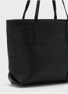 ELLA 3 Piece Croc Tote Handbag Set  - Image 4