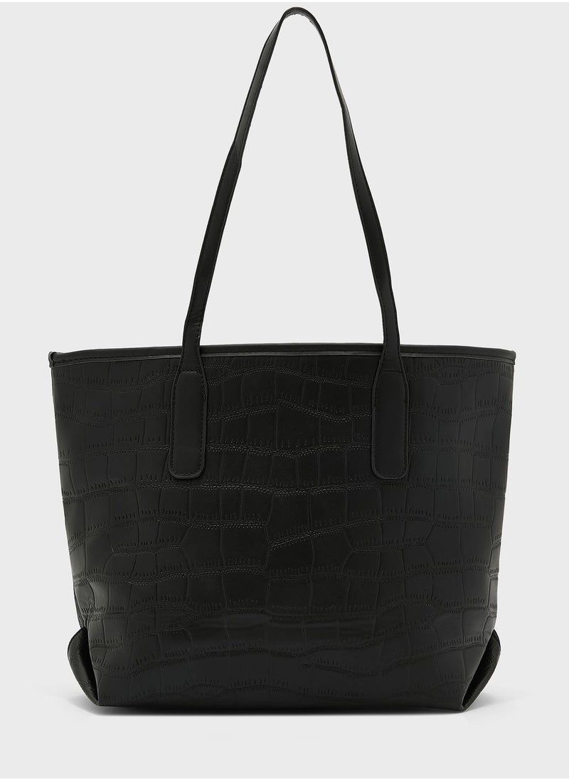 ELLA - 3 Piece Croc Tote Handbag Set - Image 1