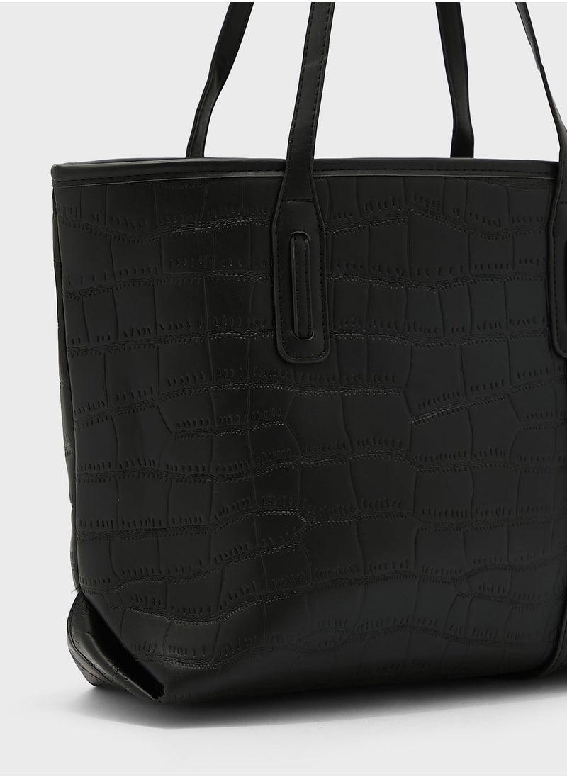 ELLA - 3 Piece Croc Tote Handbag Set - Image 1