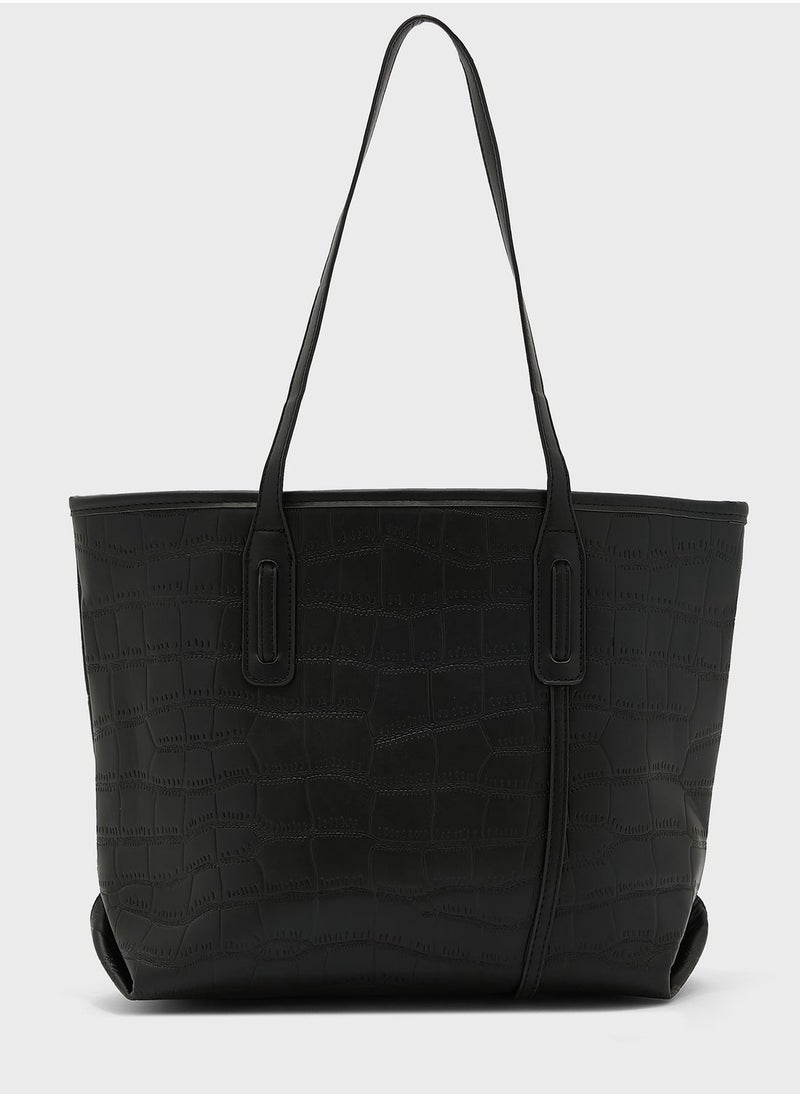 ELLA - 3 Piece Croc Tote Handbag Set - Image 1