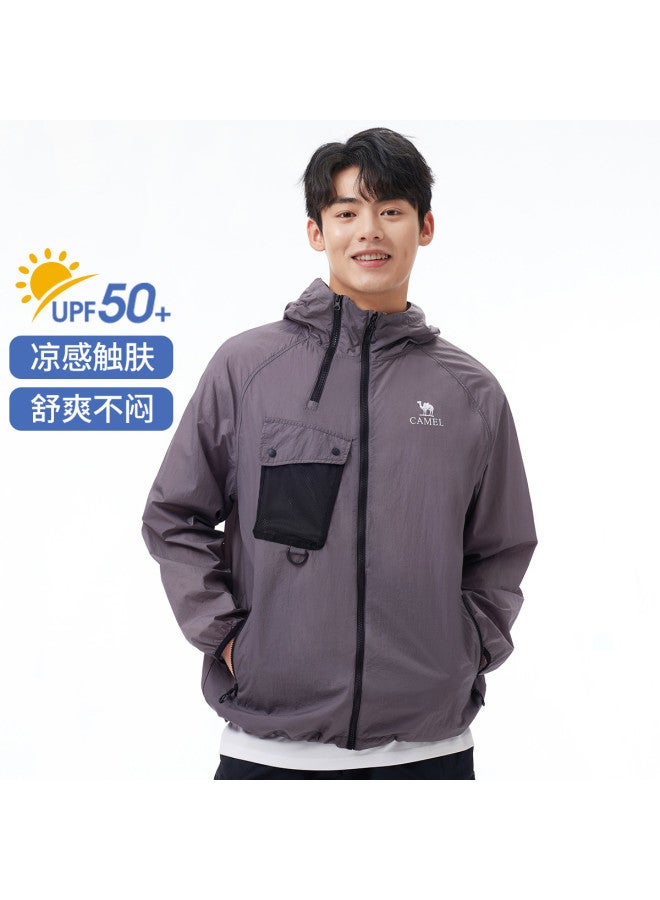 camel Outdoor Sun Protection Jacket 2025 Spring Summer Sun Shade Fashion Comfortable Breathable Casual Jacket Unisex Sun Protection Jacket - Image 2