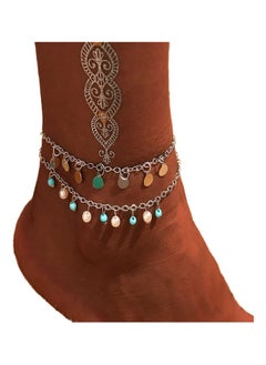 Boho Pearl Turqouise Anklet