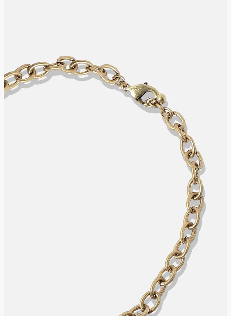 SOHI Gold Plated Designer Stone Party Necklace For Women