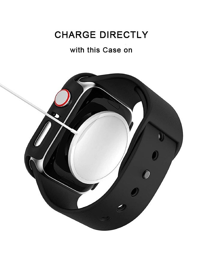 Generic - 6Pcs Hard PC Case Built in Tempered Glass Screen Protector Compatible with Apple Watch Series 9 8 7 45mm, Rontion Ultra-Thin Scratch Resistant Full Protective Bumper Covers for iWatch 45mm - Image 1
