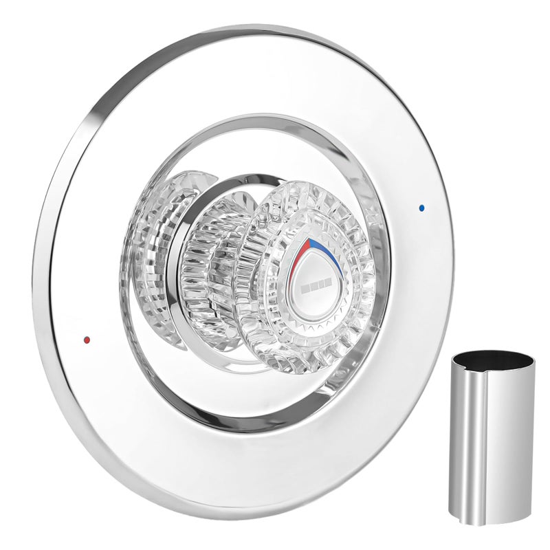 UCDETD Shower Trim Kit, Compatible with Moen T470 Chateau Shower Trim Kit, for 1225 Cartridge Trim Kit and Single Handle Tub/Shower Trim, Includes Escutcheon, Tubes, Shower Handle and Screws, Chrome - Image 1
