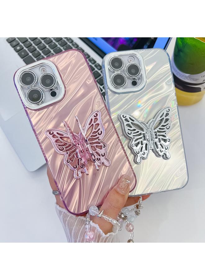 إيروريكس جراب لهاتف iPhone 13 مع حزام معصم وغطاء عدسة لامع وملمس وحامل فراشة - Image 2