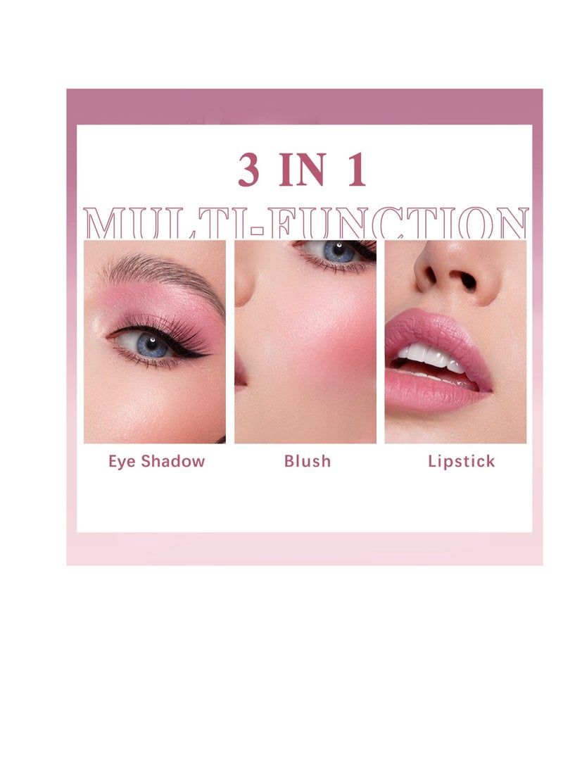 Excefore Cream Blush Stick, Long Wearing Waterproof Blush Face Stick, Matte Finish (Pink) - Image 2