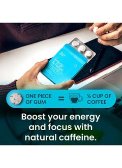 NeuroGum Energy Caffeine Gum (54 Pieces) - Sugar Free with L-theanine + Caffeine + Vitamin B12 & B6 - Nootropic Energy & Focus Supplement for Women & Men - Peppermint Flavor (Packaging May Vary)  - Image 2